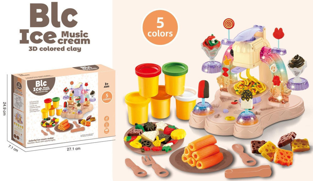 Color Mud Ice Cream Music Machine Play Set
