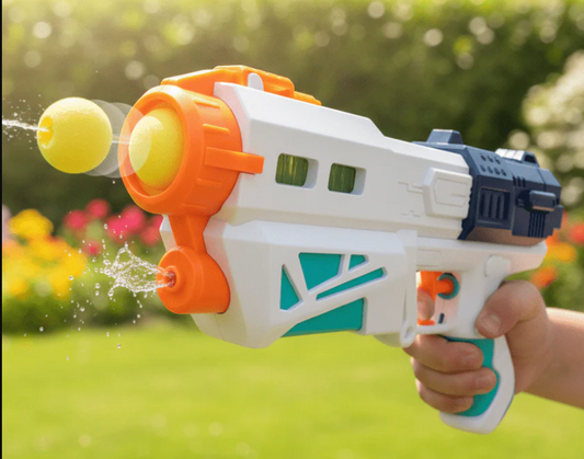 Magic Blaster Toy Gun with Soft Foam Balls, Bullets, Bowling Pins & Water Spray for Kids