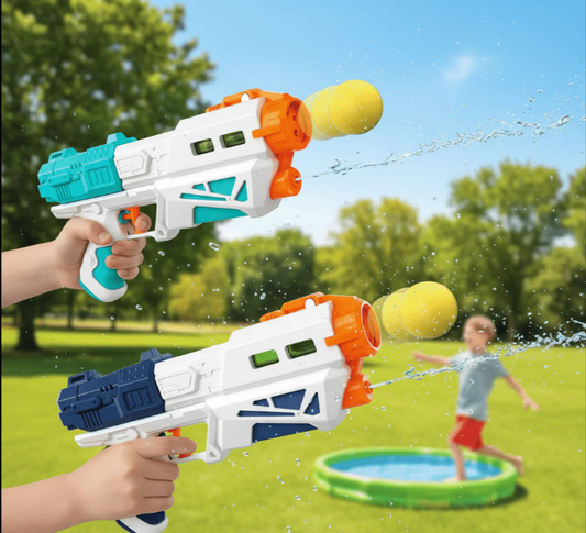 Magic Blaster Toy Gun with Soft Foam Balls, Bullets, Bowling Pins & Water Spray for Kids