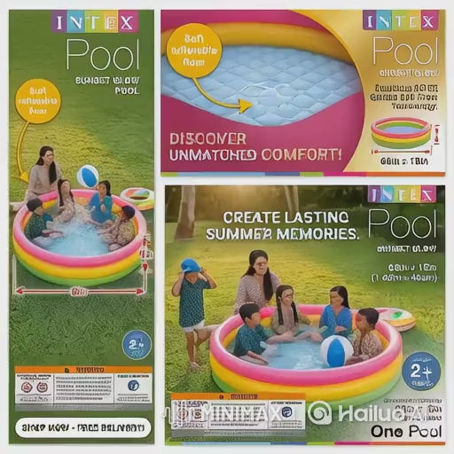 INTEX Inflatable Baby Pool – 1.68m x 46cm (66" x 18")
