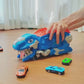 Dinosaur Truck Toy Garage, Racetrack, Transforming into a Dinosaur with Wings,
