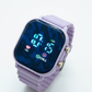 Sports Digital Wrist Watch For Kids Square Purple