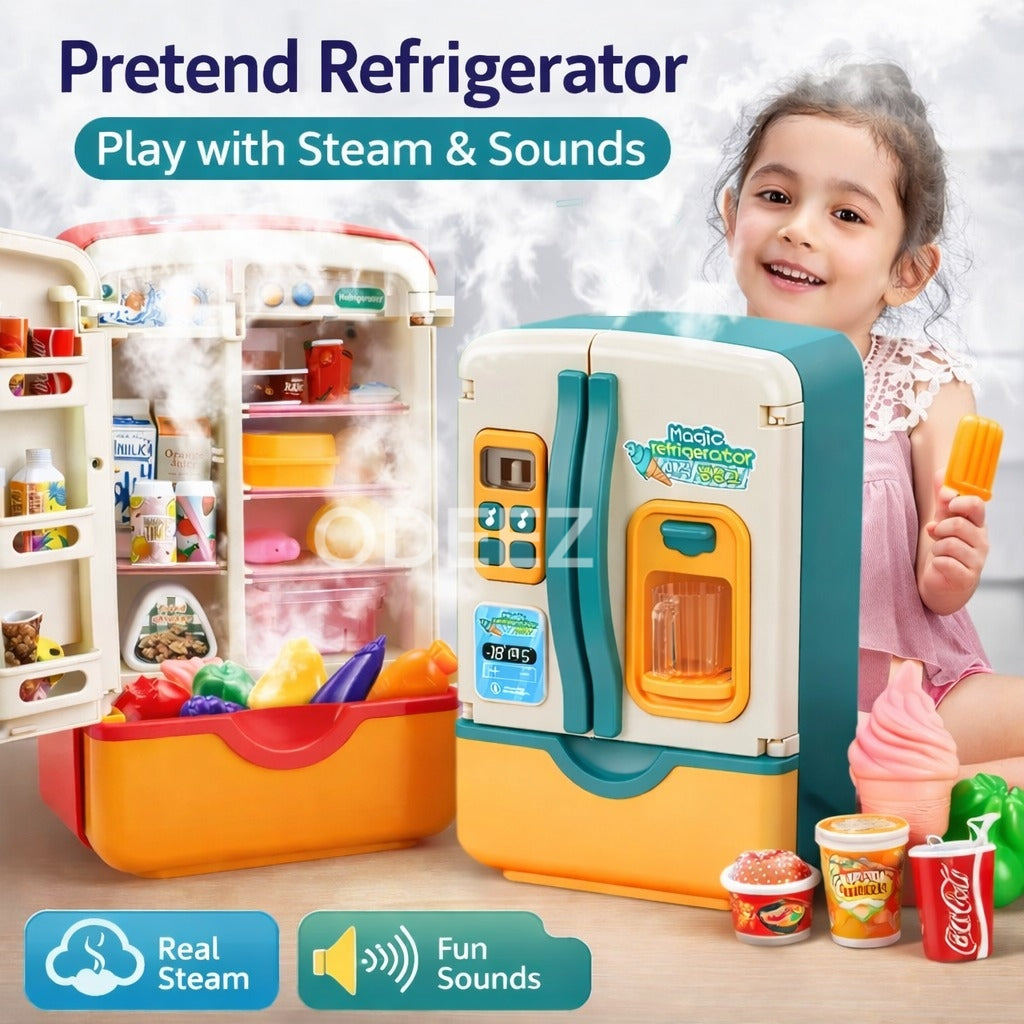 Multi-functional Pretend Fridge With Spray