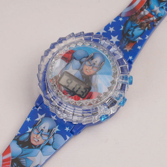 Kids Character Spinner Digital Watch Blue