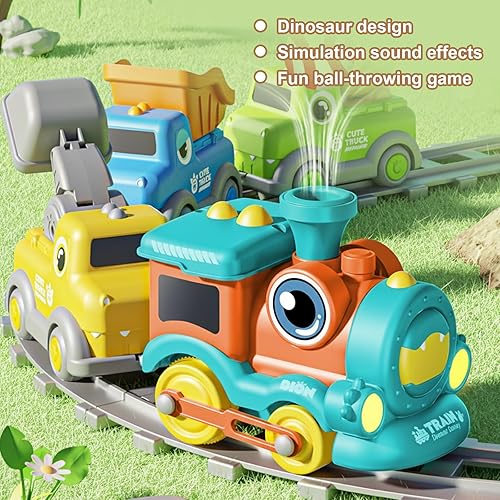 Electric train set, floating train toy with music, lights and tracks,