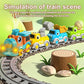 Electric train set, floating train toy with music, lights and tracks,