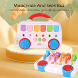 Training Press Pull Click Animal Car Button Educational Toys For Infant