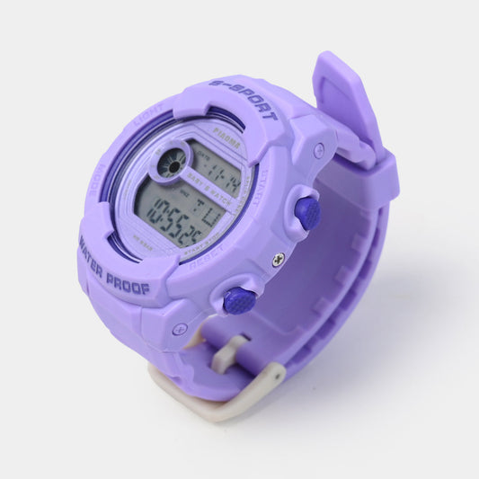 Piaoma Sports Digital Wrist Watch For Kids Purple Water Proof