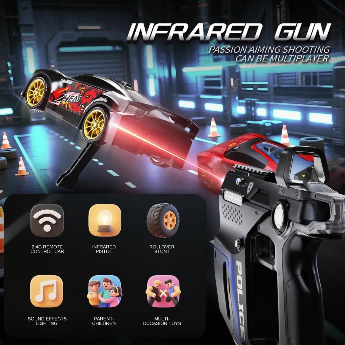 2.4G Infrared Laser Shooting Remote Control Racing Car