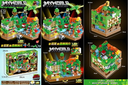 Minecraft Green fortress 501 item with light