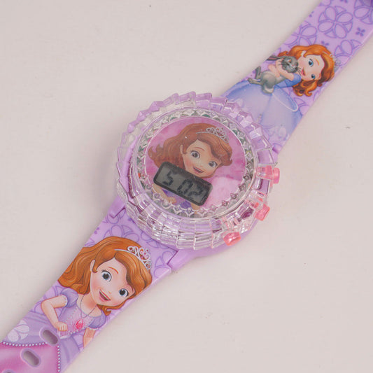 Kids Character Spinner Digital Watch Pink