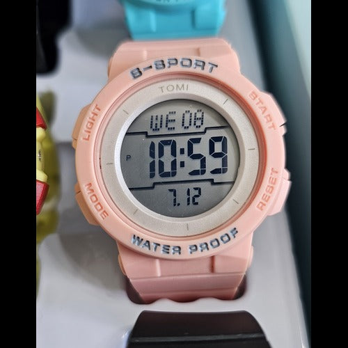Piaoma Sports Digital Wrist Watch For Kids Pink