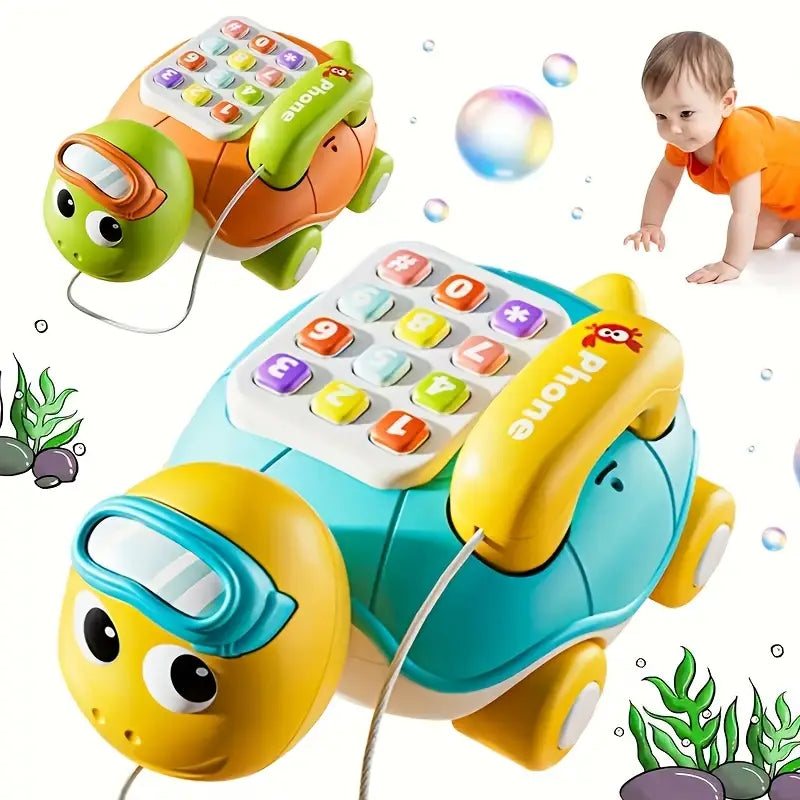 🐢 Turtle Shape Baby Pull Toy Phone 🐢