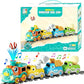 Electric train set, floating train toy with music, lights and tracks,