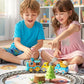 Electric train set, floating train toy with music, lights and tracks,