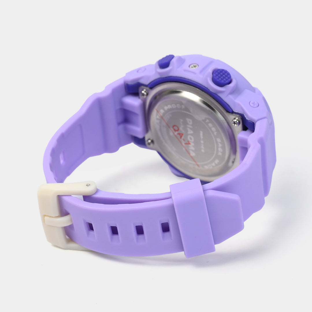 Piaoma Sports Digital Wrist Watch For Kids Purple Water Proof