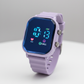 Sports Digital Wrist Watch For Kids Square Purple