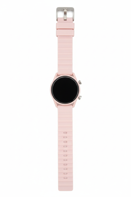 Sports Digital Wrist Watch For Kids Round pink