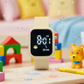 Sports Digital Wrist Watch For Kids Square Cream