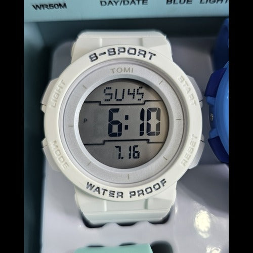 Piaoma Sports Digital Wrist Watch For Kids White
