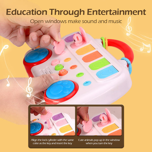Training Press Pull Click Animal Car Button Educational Toys For Infant