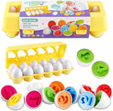 Matching Eggs – Cognitive Shape & Color Pairing Toy