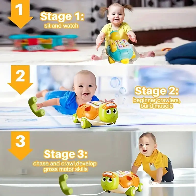 🐢 Turtle Shape Baby Pull Toy Phone 🐢