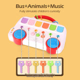 Training Press Pull Click Animal Car Button Educational Toys For Infant