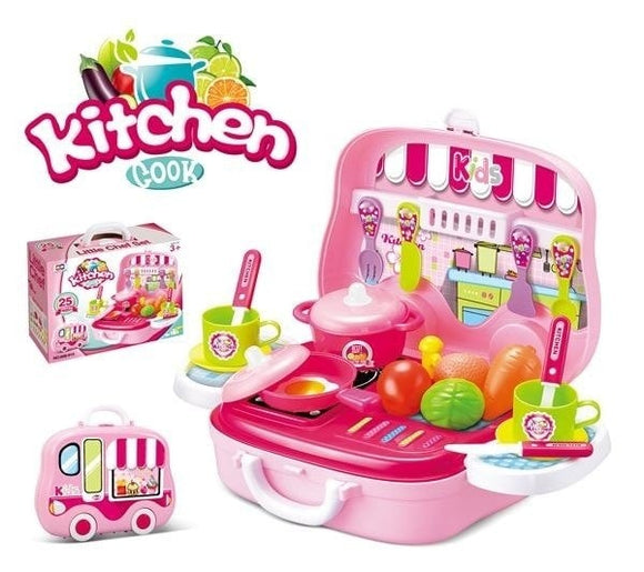 COOK KITCHEN PINK LITTLE CHEF SET