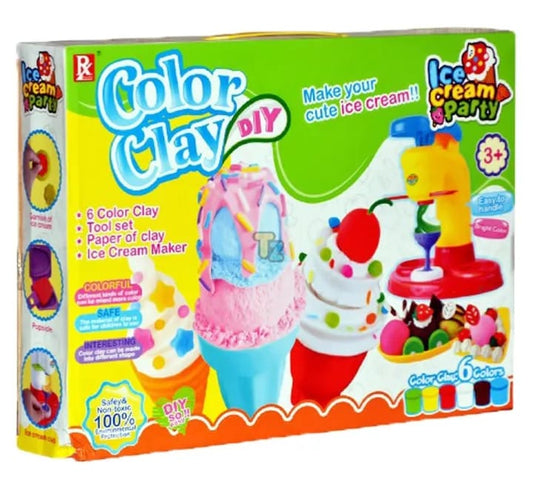Ice Cream Party Diy Colour Clay Set for Kids