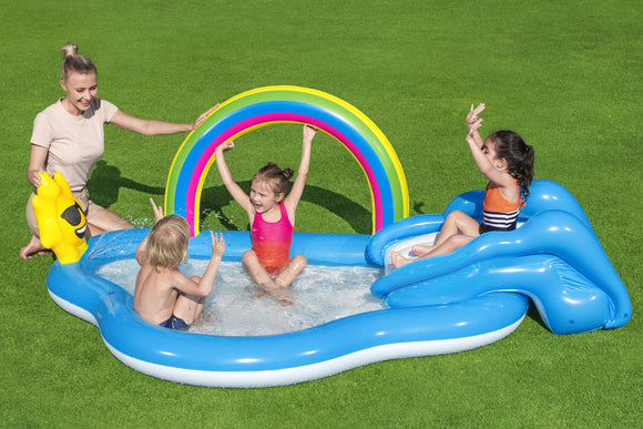 Bestway 53092 Rainbow shine pool and paly center amusement park equipment 2.57m x 1.45m x 91cm