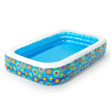 54121 Bestway 305x183x56cm Play Pool For Kids Rectangular 3-Ring Inflatable Pool 1161 L Bath Pool 10'x72"x22"
