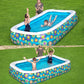 54121 Bestway 305x183x56cm Play Pool For Kids Rectangular 3-Ring Inflatable Pool 1161 L Bath Pool 10'x72"x22"