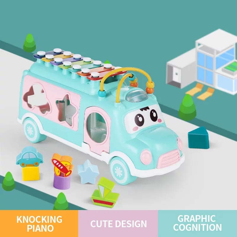 HUANGER BRAND SHAPES BUS W/XYLOPHONE
