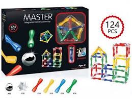 Master Magnetic Construction Toy 124 Pcs