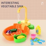 Kitchen Sink Dishwasher Basin Vegetables Toy Set