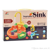 Kitchen Sink Dishwasher Basin Vegetables Toy Set