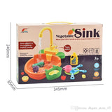 Kitchen Sink Dishwasher Basin Vegetables Toy Set