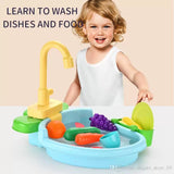 Kitchen Sink Dishwasher Basin Vegetables Toy Set